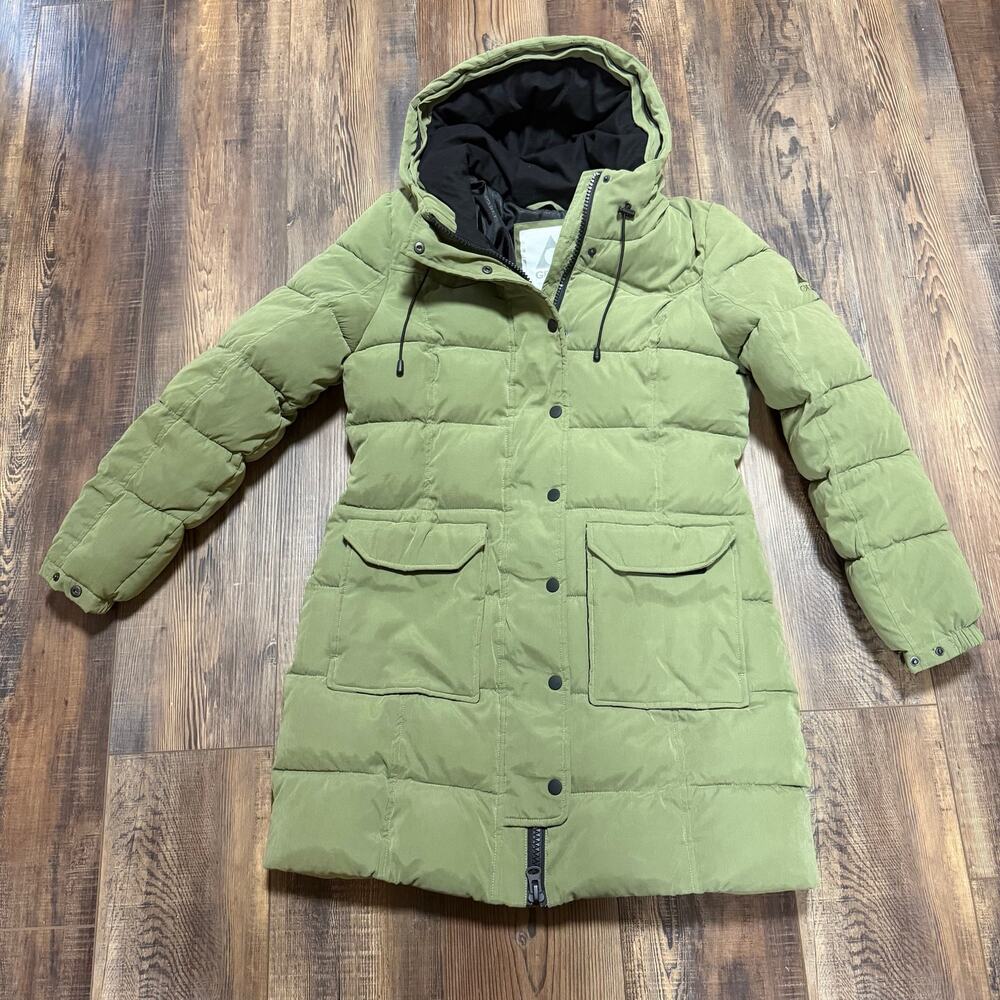 Gerry Special Edition Women’s Olive Green Long Puffer Hooded Parka Coat Medium